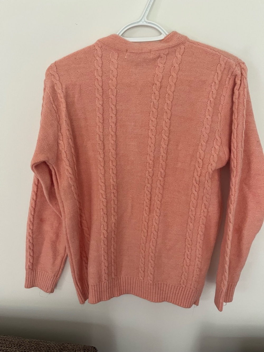 Hand Embroidered pink Sweater- Medium - Picture 4 of 4